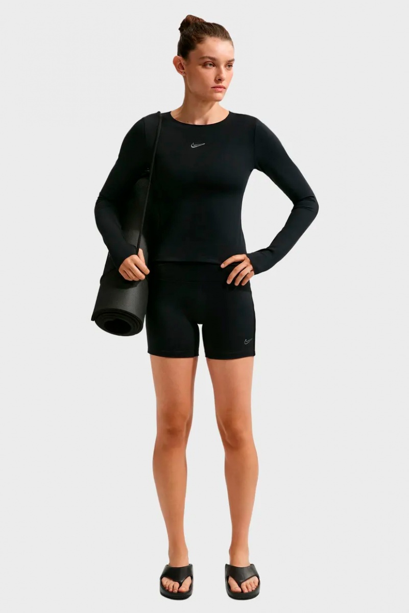 Леггинсы Nike W NK DF ONE HR SHRT USEAM IO0809-010 р.L черный — фото 1