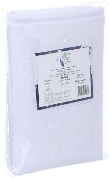 Скатерть Dafne водоотталкивающая 150x220 см белый ITA Dream 