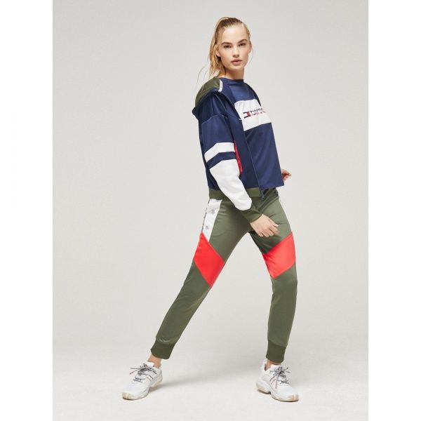 Штани Tommy Hilfiger BLOCKED POLY PANT CUFF LOGO S10S100254302 р. M оливковий