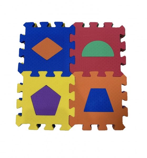 Килимок-пазл Termoizol Геометрія та Математика 13,5х13,5 см 28 шт./уп.