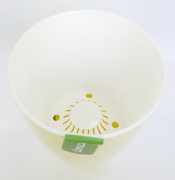 Горщик пластиковий Самозволожуючий 2,3 л круглий жовтий 