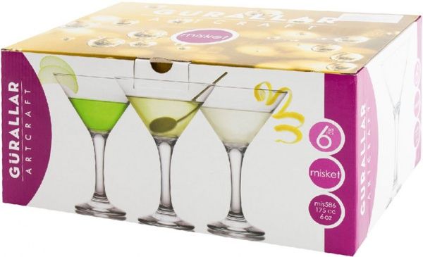 Набор бокалов для мартини Mis 190 мл 6 шт. АС31-146-210 190 мл 6 шт. Art&Craft 