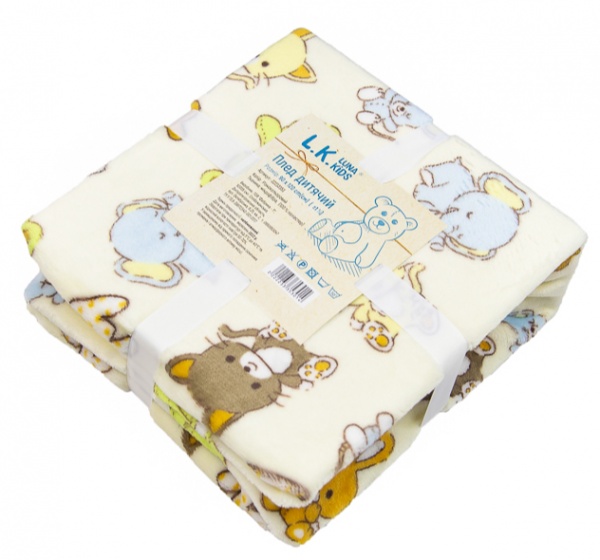 Плед Luna Kids Зверюшки 100x120 см разноцветный 