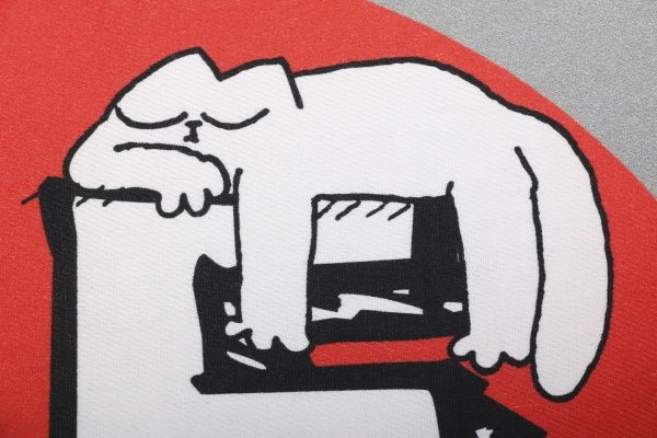 Подушка декоративная 2251952505015 41x41 см красный с серым Simon's Cat 