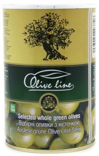 Оливки Olive Line Відбірні з кісточками 420 г