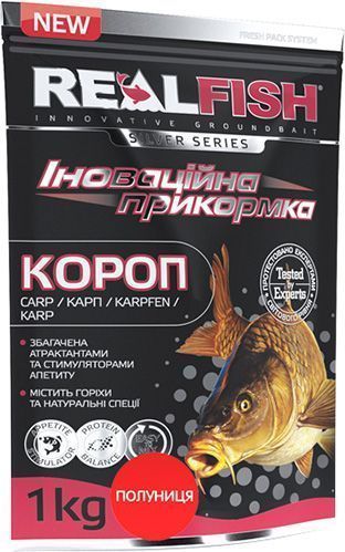 Прикормка RealFish 1000 г полуниця