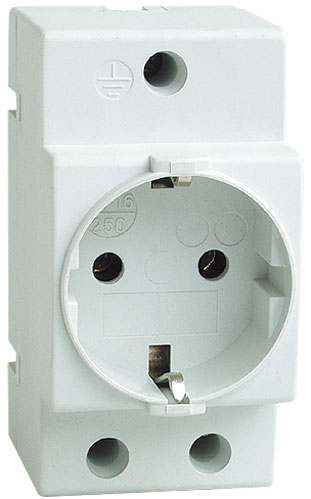 Розетка с заземлением AC30-111 белый 775001