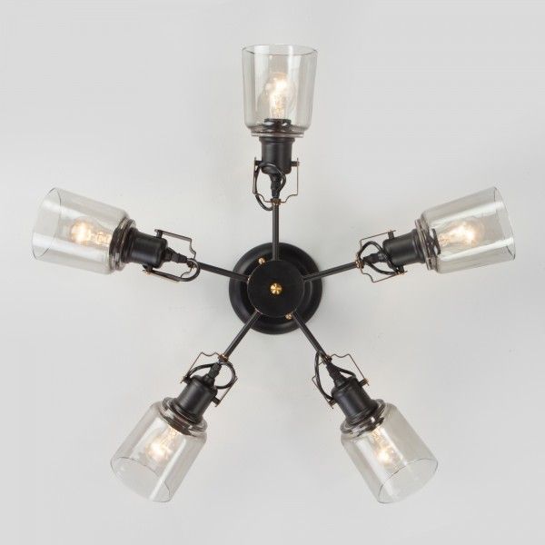 Люстра стельова Strotskis Astor 70111/5 5x60 Вт E27 чорний 