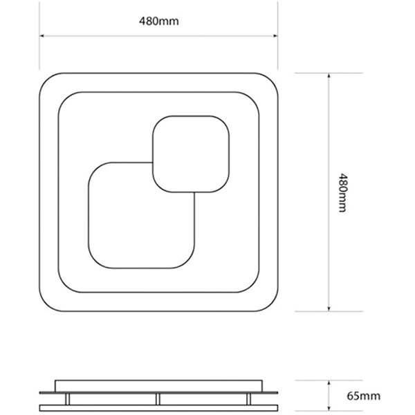 Світильник світлодіодний Светкомплект LED ACR 4837 3S 105W RC з пультом д/к