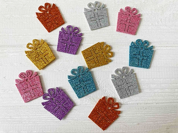 Декоративное изделие Подарок 4 см 6 шт. микс цветов 125165 Діамантові ручки