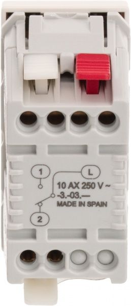 Вимикач прохідний одноклавішний Schneider Electric Unica вузький без підсвітки 10 А 250В IP20 кремовий MGU3.103.25