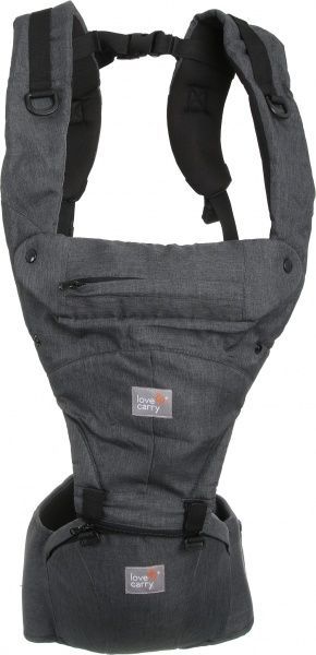 Эрго-рюкзак Хипсит 6 в 1 Love & Carry серый с черным Хіпсіт 