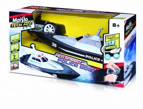 Яхта на р/к Maisto Speed ​​Boat Police 82196 black/grey