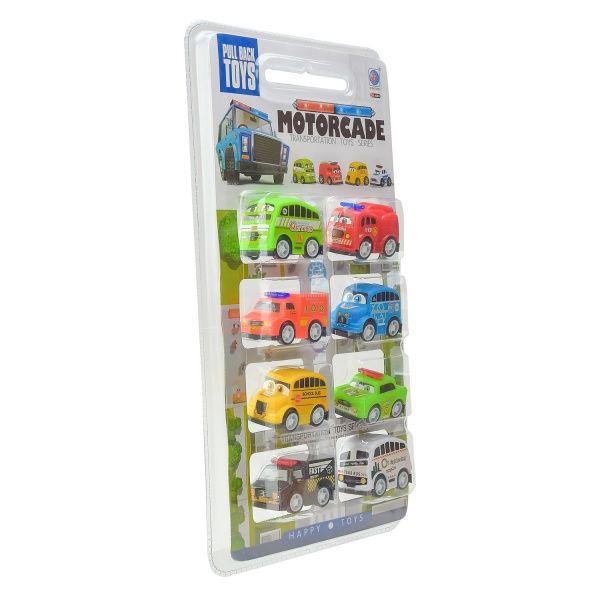 Игровой набор транспорта 8 шт. на планшете 278-38