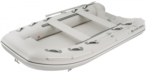Човен надувний Kolibri KM 330 DXL. З алюмінієвим пайолом світло-сірий