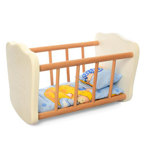 Колиска ArinWOOD Совеня біле FS04