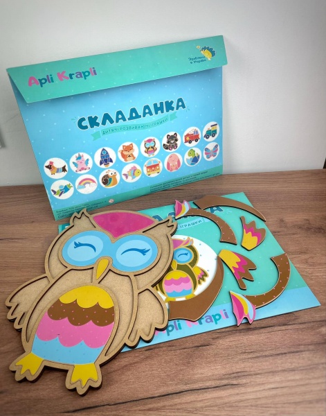 Пазл-мозаїка Apli Krapli Складанка Сова СК-05