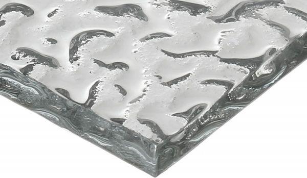 Плитка Grand Kerama Тако скло моно платина рифлене 6,6x6,6 