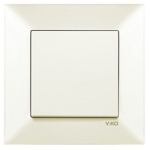 Выключатель кнопочный одноклавишный Viko Meridian без подсветки 10 А крем 90970201-WH