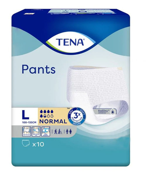 Подгузники-трусы Tena Pants Normal L 100-135 см 10 шт.