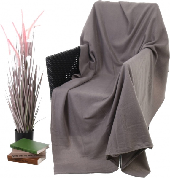 Плед флисовый 125x150 см темно-серый UP! (Underprice) 