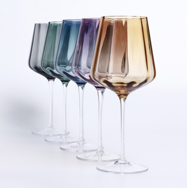 Бокал для вина Optic Grey 19-3589A 530 мл 1 шт. Wrzesniak Glassworks 