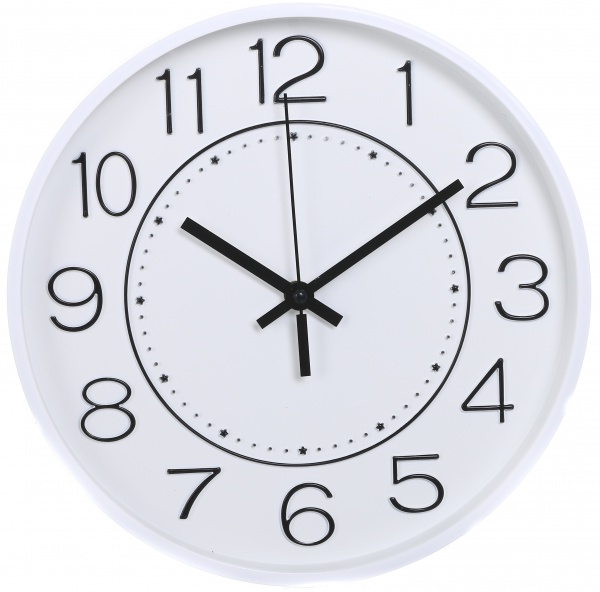 Часы настенные Optimal бело-черный 30х30х4 см