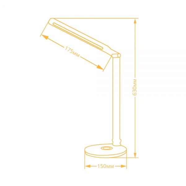Настільна лампа LightMaster LED DE1146 9 Вт білий/срібло 