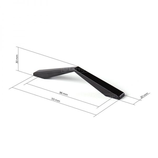 Меблева ручка скоба Larvij L4.006.96BL 96 мм чорний