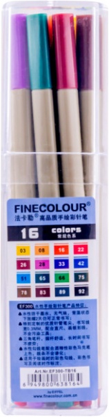 Набір маркерів FINECOLOUR Liner 16 кольорів EF300-TB16 різнокольоровий 