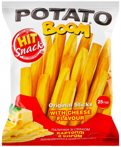 Смужки картопляні Potato Boom з сиром 25 г