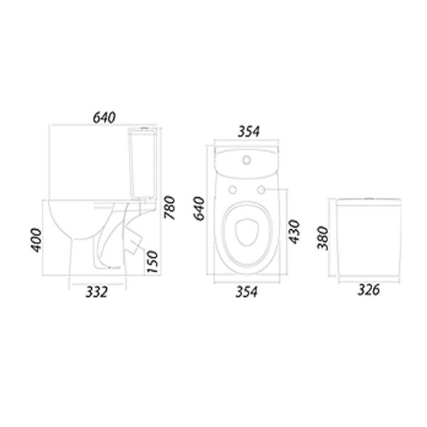 Унитаз-компакт Colombo Акцент классический Basic S12940500 с сиденьем