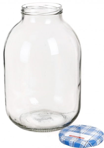 Банка для консервування ТО з металевою кришкою 82 мм 3 л Everglass