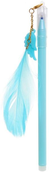 Ручка гелевая пиши-стирай с пером голубая 