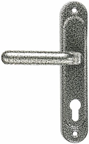 Замок врезной с ручками  Мотор Сич Ф1В ЗВ4-6.111-6 PZ 72 мм серебро/