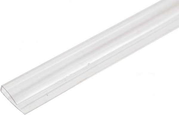 Профиль торцевой U 4мм x 2,1м прозрачный 