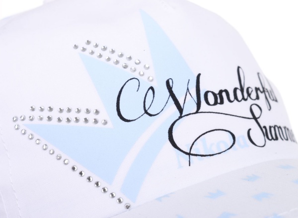 Кепка для дівчаток Pampona 21 L 08 р.50 біло-блакитний 