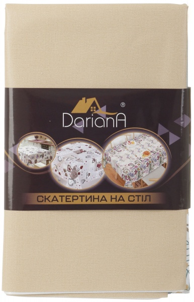 Скатерть Дорожка 137x240 см бежевый с рисунком Даріана 