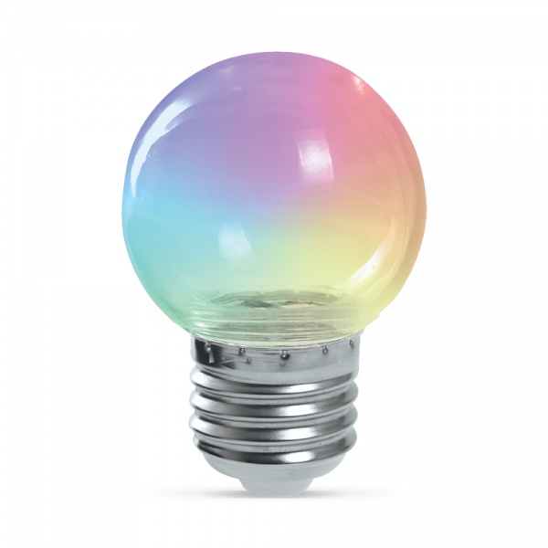 Лампа світлодіодна LightMaster 1 Вт G45 матова E27 220 В LB-548 G45 230V 1W E27 RGB мат 