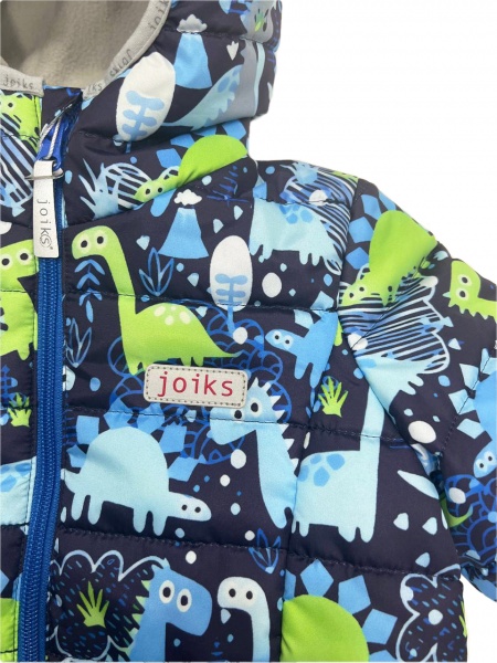Куртка детская для мальчиков JOIKS Дино р.116 темно-синий с принтом KD-18 
