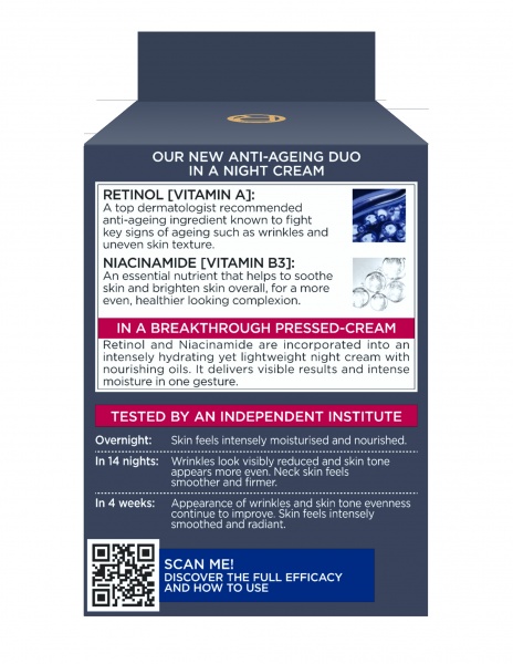 Крем для лица ночной L'Oreal Paris R Revitalift Лазер с ретинолом и никотинамидом 50 мл