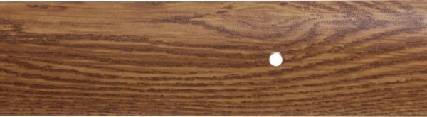 Порожек алюминиевый Броварской алюминиевый завод гладкий с отверстиями 40x1800 мм дуб светлый 