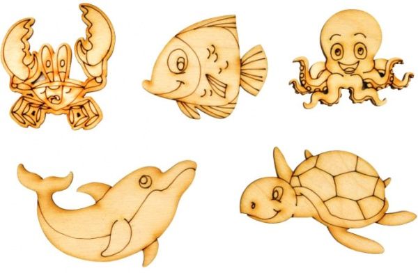 Набор заготовок для декорирования Подводный мир Rosa Talent 