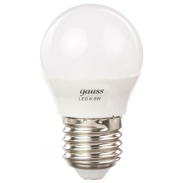 Лампа светодиодная Gauss Black 105102207 6.5 Вт G45 матовая E27 220 В 4100 К 