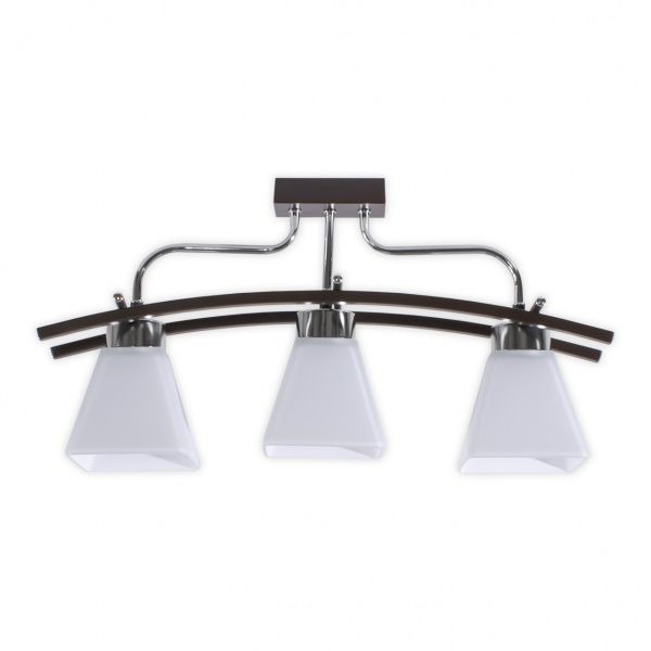 Люстра потолочная Hopfen Glocke 3x60 Вт E27 хром/венге 