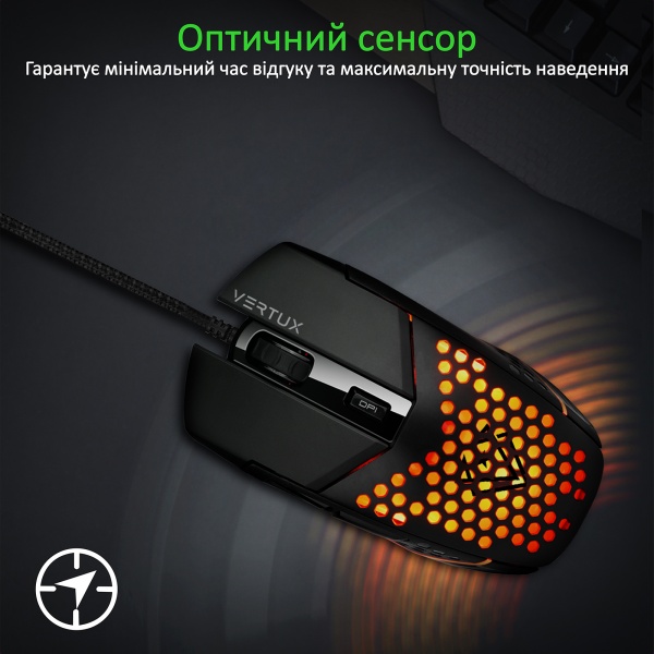 Миша Vertux Katana USB Black 