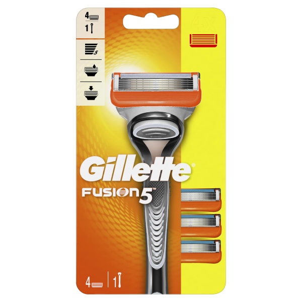 Станок для гоління Gillette Fusion5 с 4 змінними картриджами
