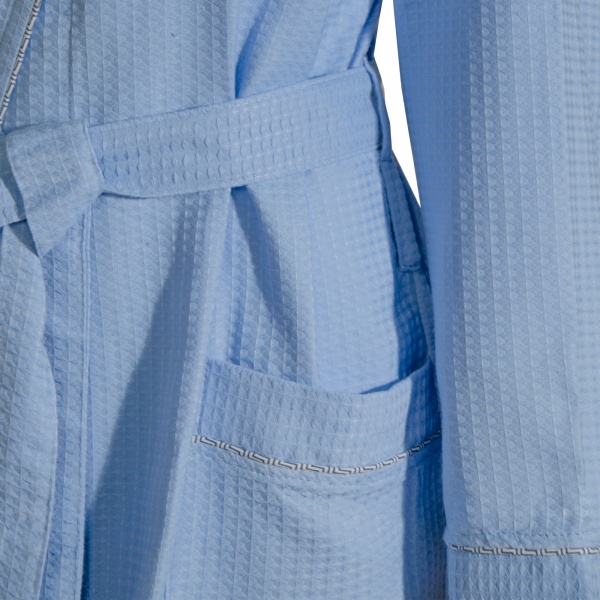 Халат вафельный Ярослав Люкс р. 52-54 серо-голубой