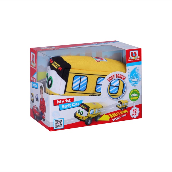 Игрушка Bb Junior Моя первая мягкая машинка Школьный автобус 16-89052