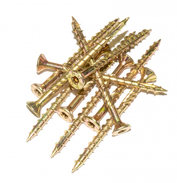 Шуруп конструкційний 6x80 мм жовтий цинк